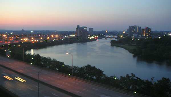 Blick aus dem 'Chillerzimmer' auf Boston am spten Abend...